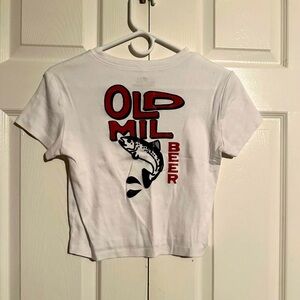 Old Mil White Graphic Tee